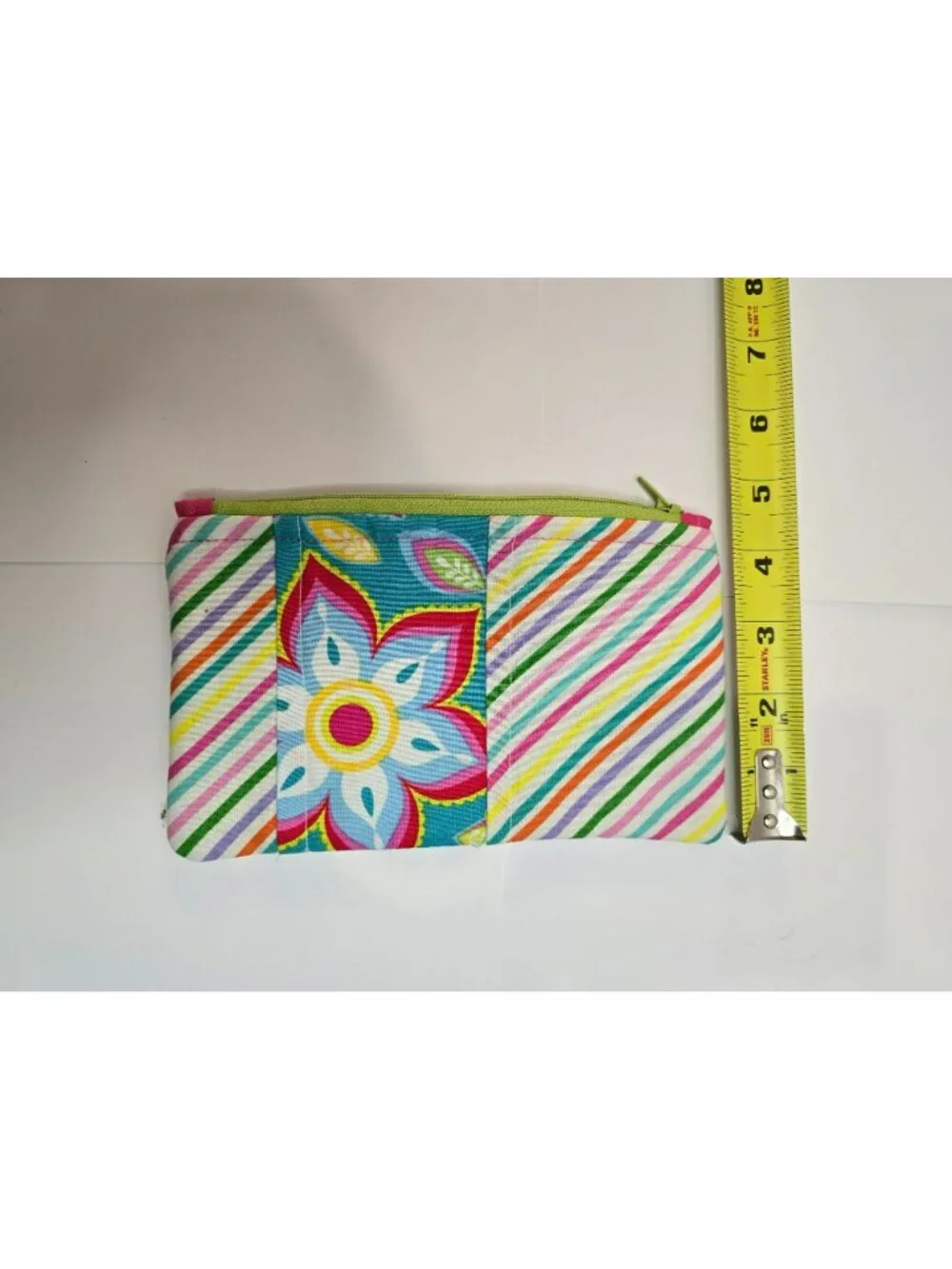 Boho Hippy Ethnic Cottage Floral Fabric Makeup Bag Clutch Zipper Colorful Small - Picture 2 of 5